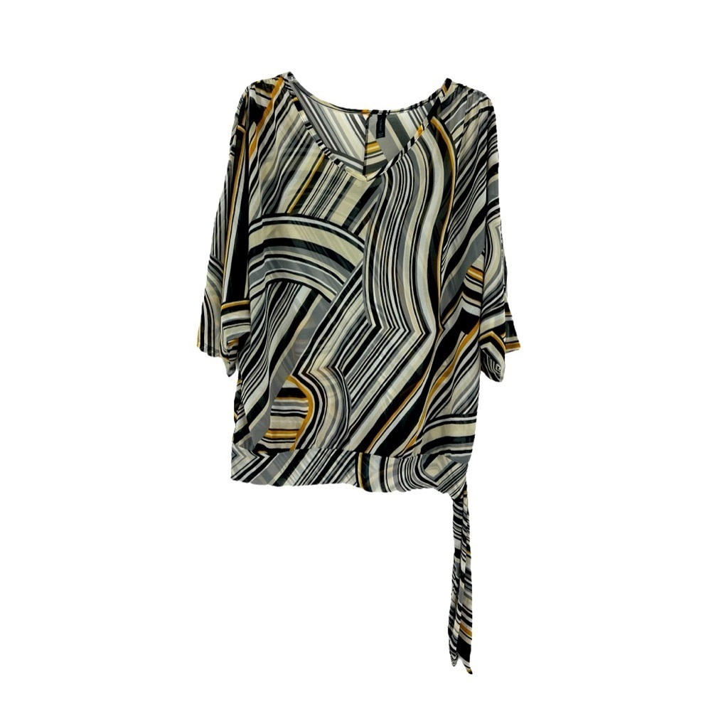Lane Bryant geometric design Dolman Sleeves Tunic Blouse SZ 16